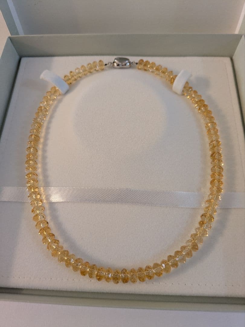 シトリン大人ネックレス