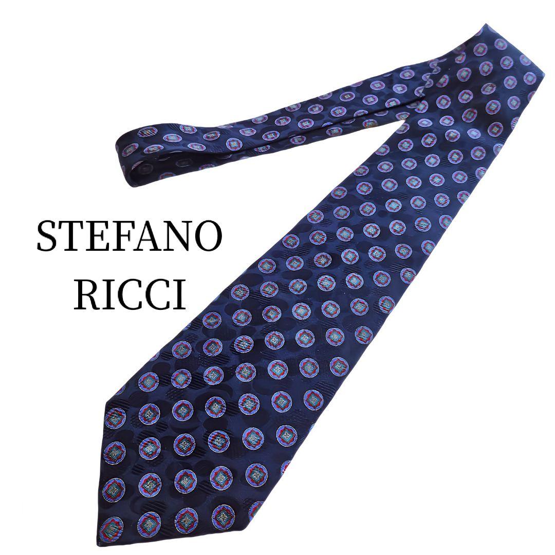 ステファノリッチ 高級シルクネクタイ＊上質イタリア製デザイン小物
