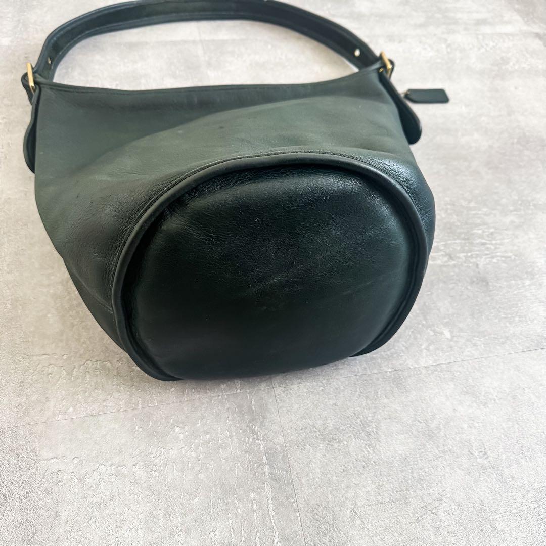 80s~ Old coach オールドコーチ バケツ レザーショルダーバッグ