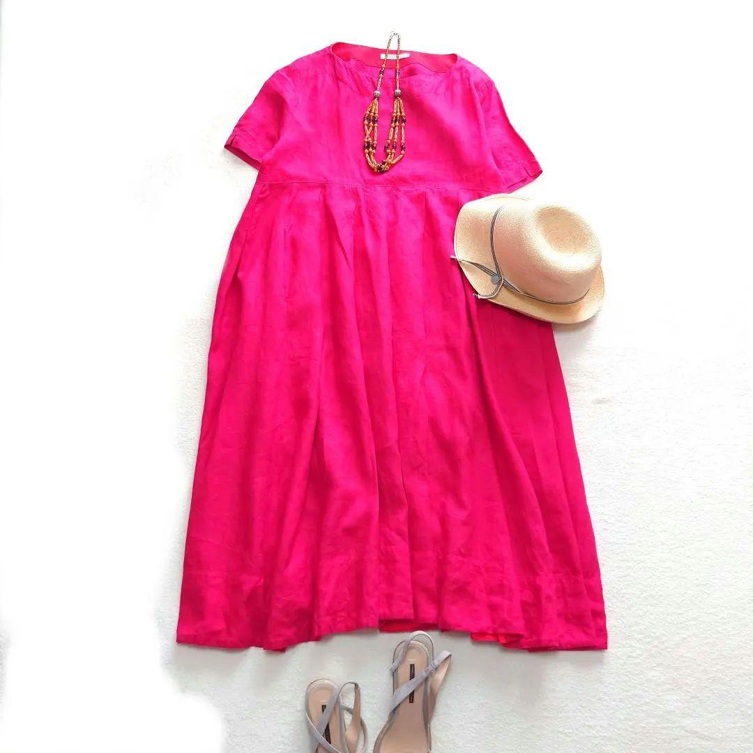 HOUSE OF LOTUS リネンギャザーワンピース