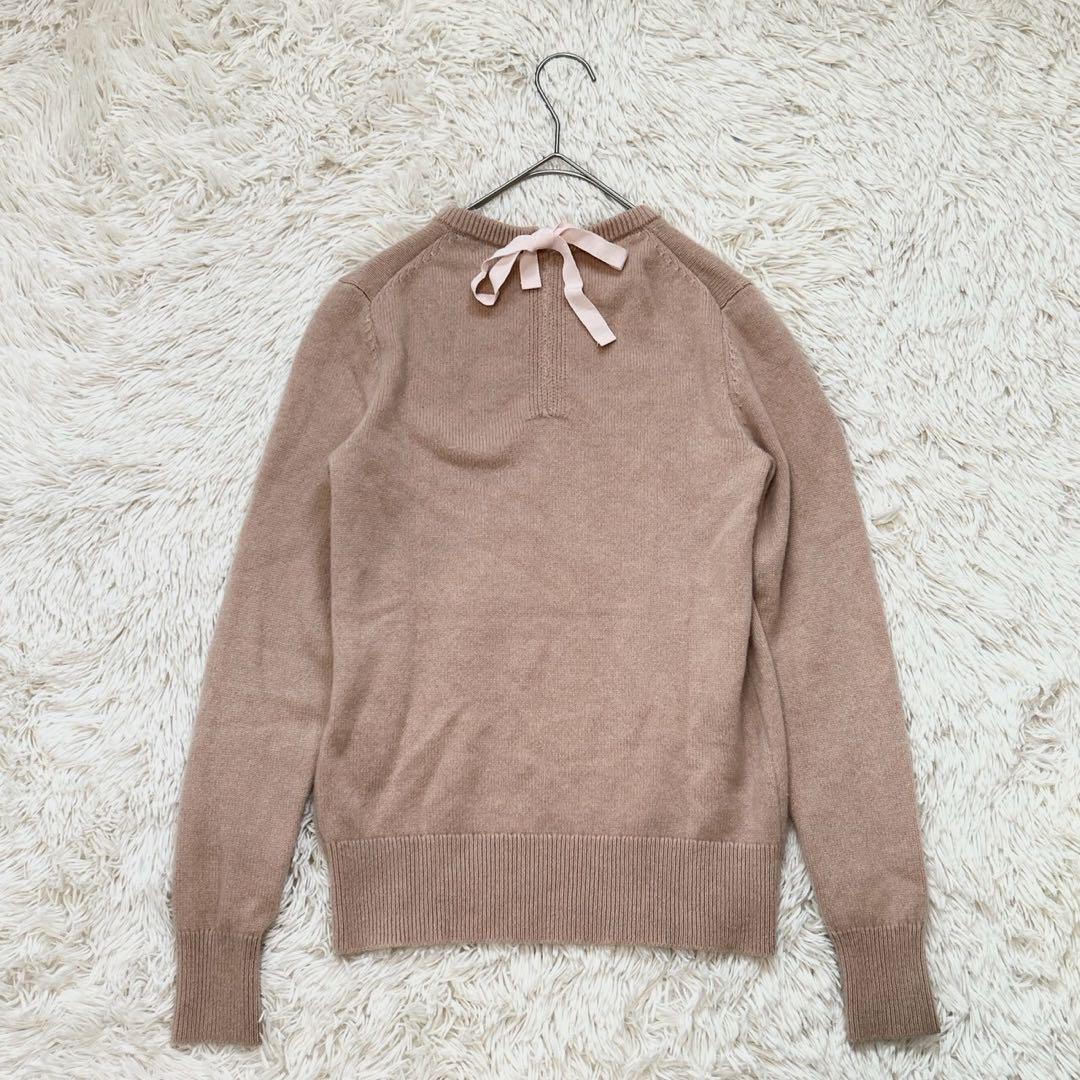 セオリー】カシミヤ100%長袖ニットプルオーバー(S)バックリボン