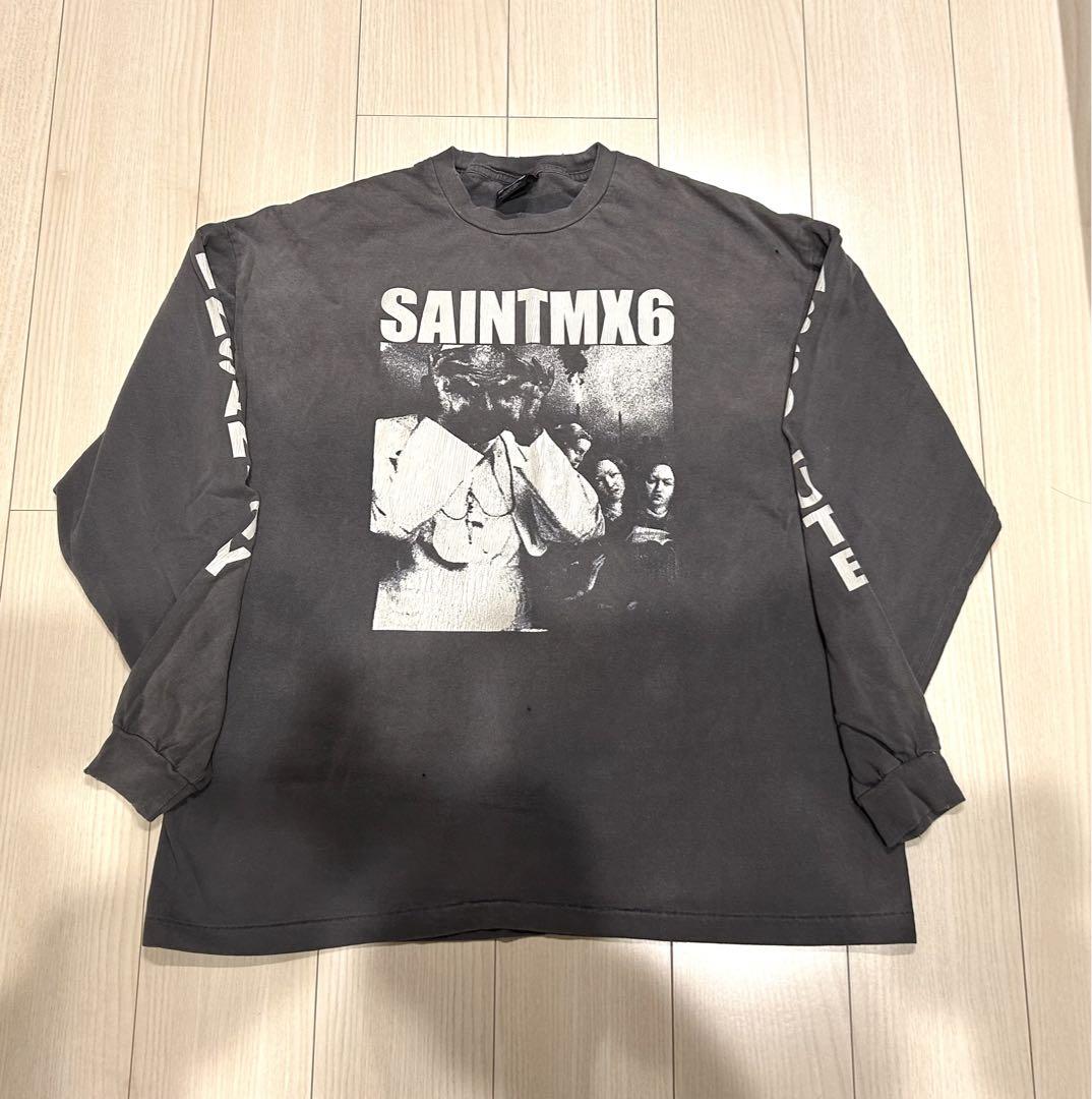 23SS SAINT Mxxxxxx LS TEE MX6 ロンT XL 黒-