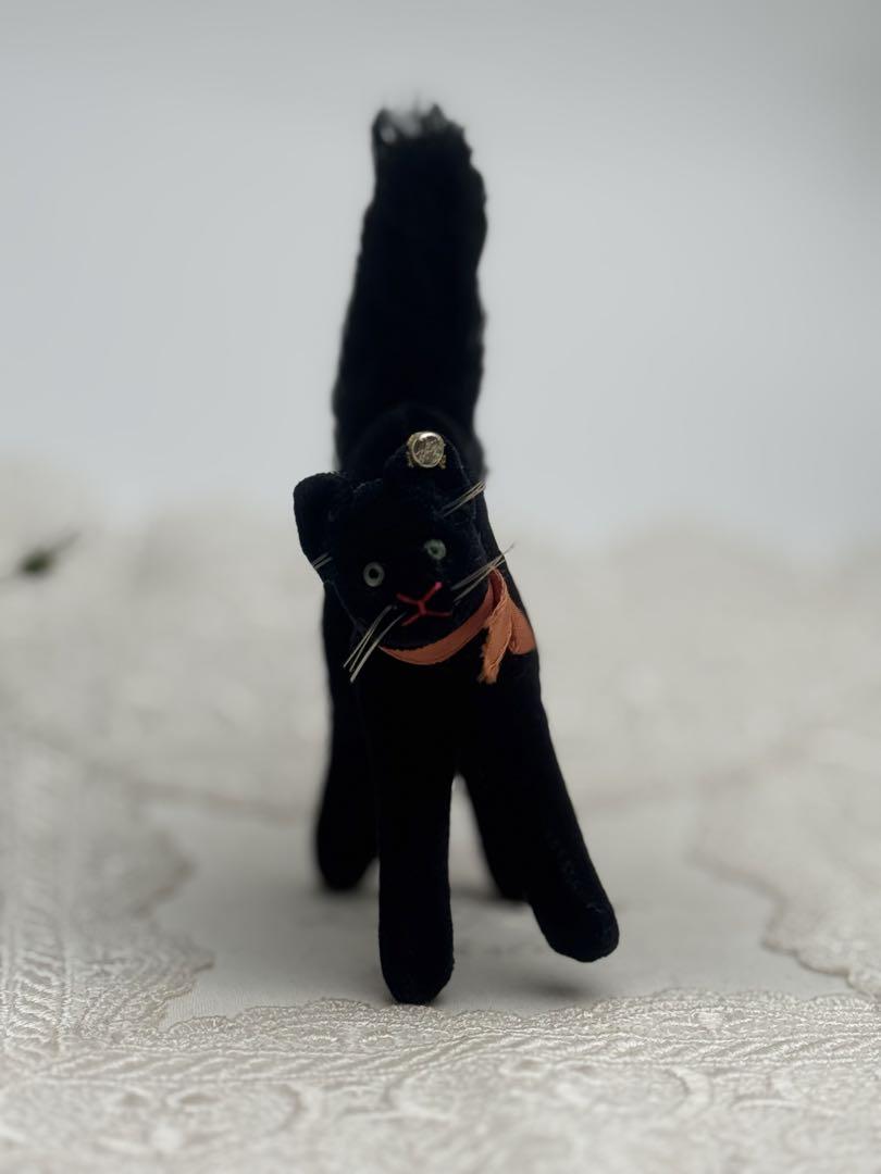シュタイフ★Black Tom Cat★（最小サイズ）ブラックトムキャット/黒猫