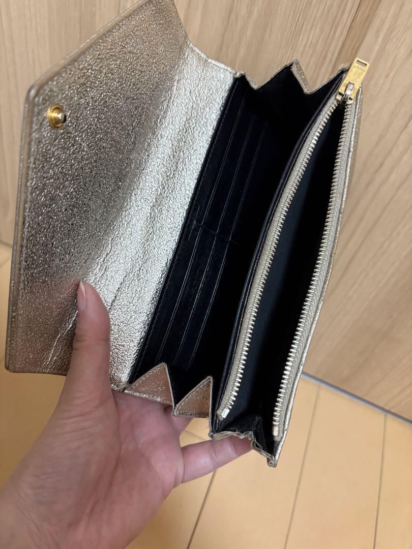 お値下げ中　イヴサンローラン⭐︎長財布　シャンパンゴールド