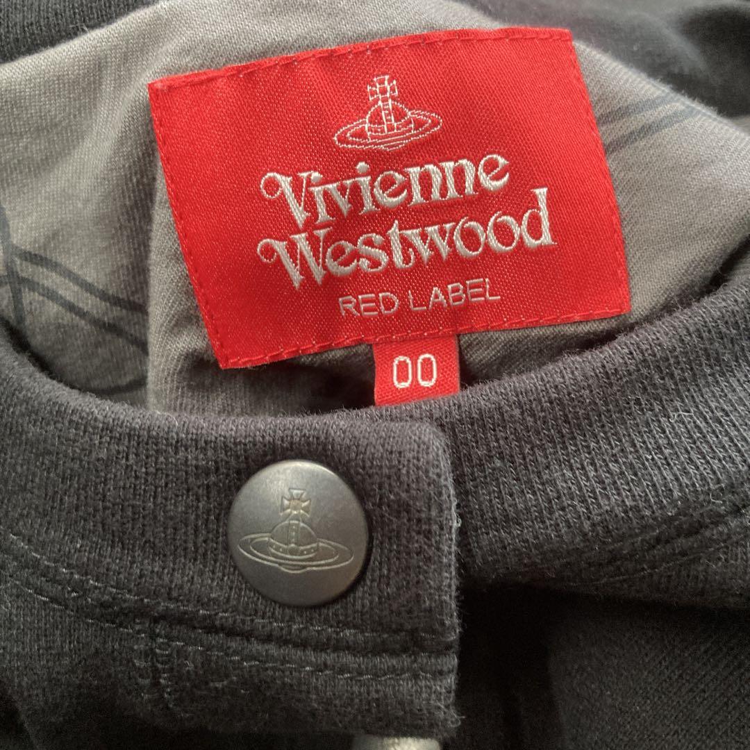 ヴィヴィアン　Vivienne Westwood 裏毛スナップボタンカーディガン コットン裏毛 スナップカーディガン(ブラック)（レディース