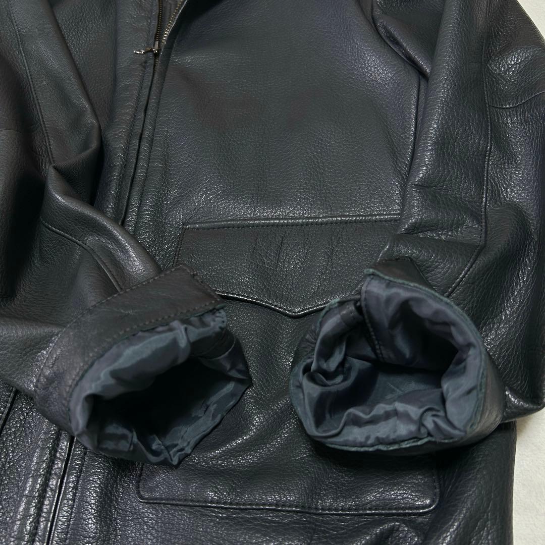 美品 ポールスチュアート ゴートレザー ブルゾン M 黒 ライダースジャケット 美品 ポールスチュアート ゴートレザー ブルゾン M 黒 ライダースジャケット