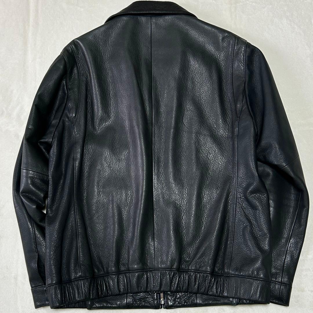 美品 ポールスチュアート ゴートレザー ブルゾン M 黒 ライダースジャケット 美品 ポールスチュアート ゴートレザー ブルゾン M 黒 ライダースジャケット