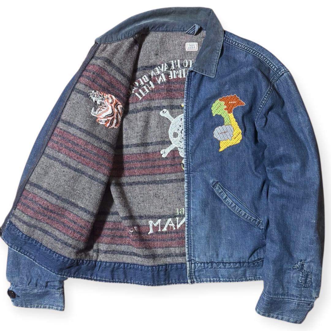 稀少 Sears 60s スーベニア デニムワークジャケット 裏地ブランケット