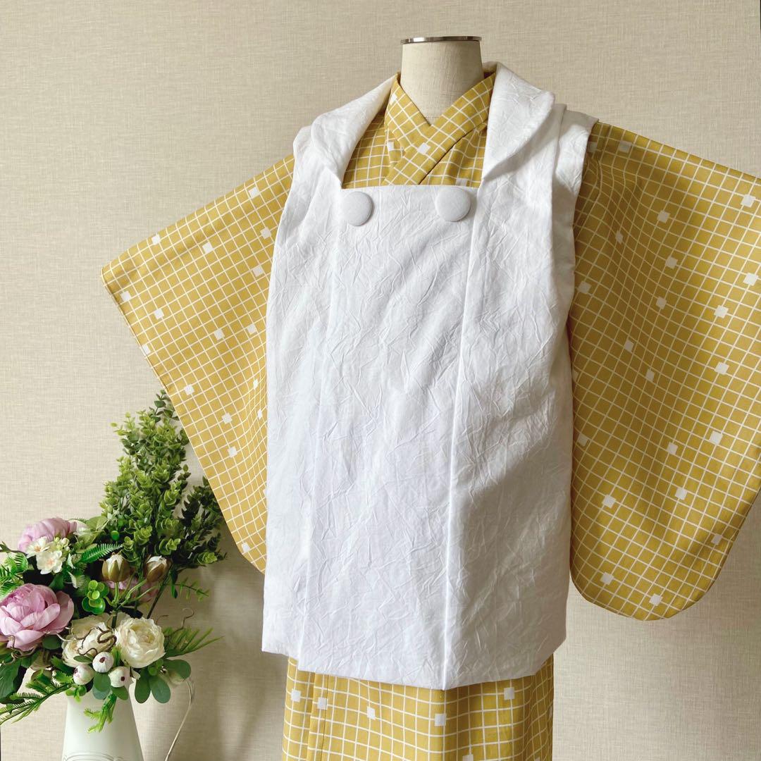 【再販♡】　七五三　3歳　被布コートのみ　ホワイト　ハンドメイド