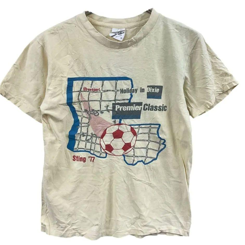 サンイースト　メンズトップス　生成色　M　半袖Tシャツ　サッカー【3715】