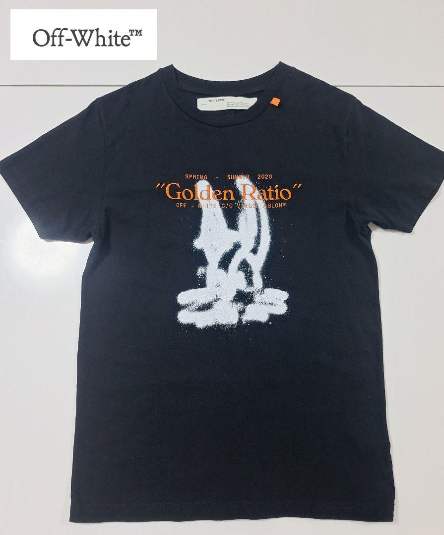 美品 Off-White オフホワイト ブラック Tシャツ