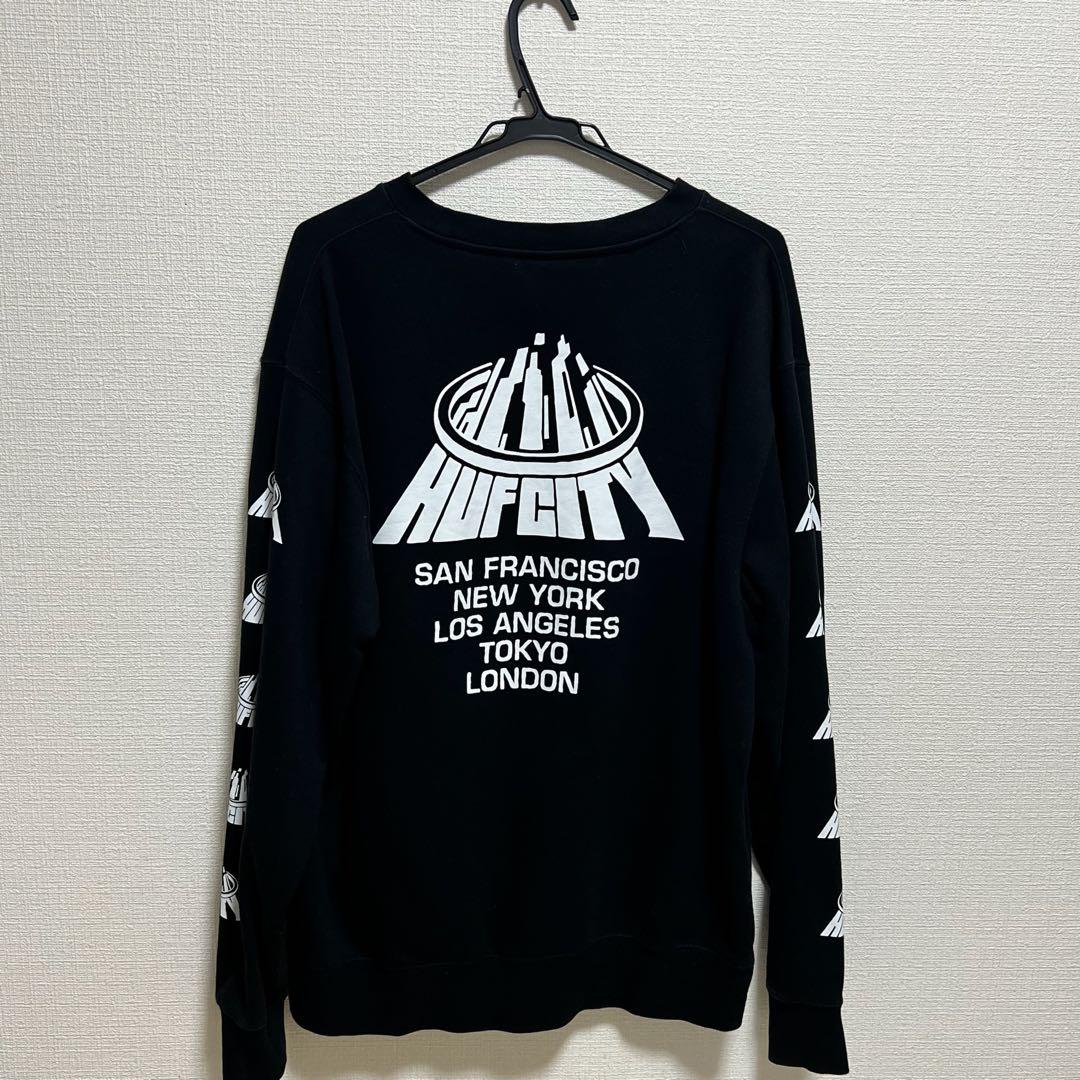 HUFスウェット トレーナー ブラック