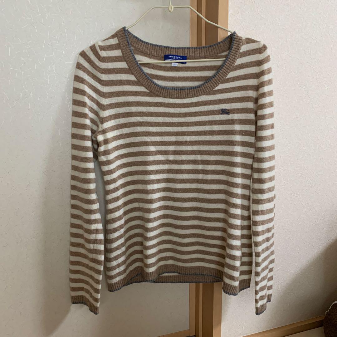 美品　BURBERRY BLUELABEL ブルーレーベルストライプセーター