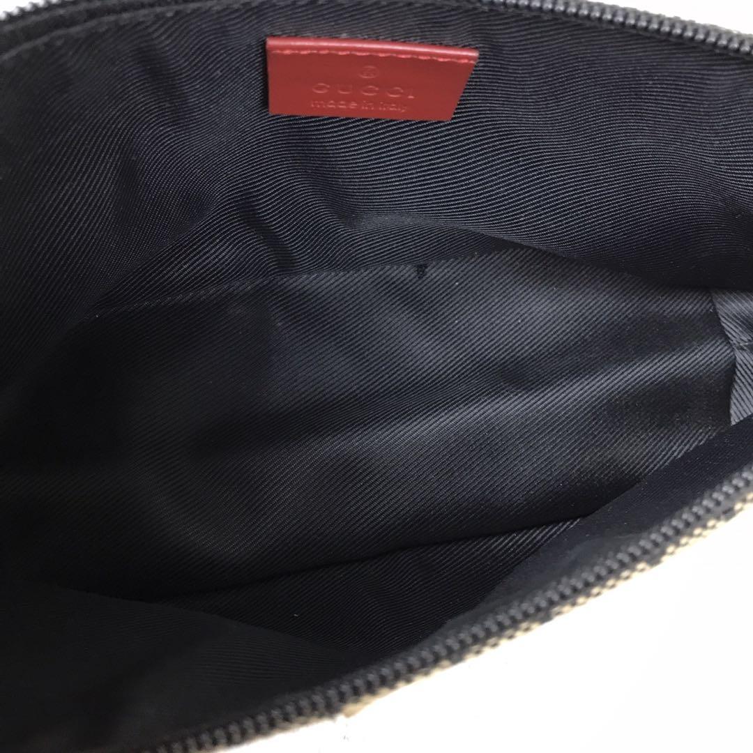 【美品・希少色】GUCCI グッチ アクセサリーポーチ GGキャンバス 赤 舟形 美品・希少色】GUCCI グッチ アクセサリーポーチ GGキャンバス