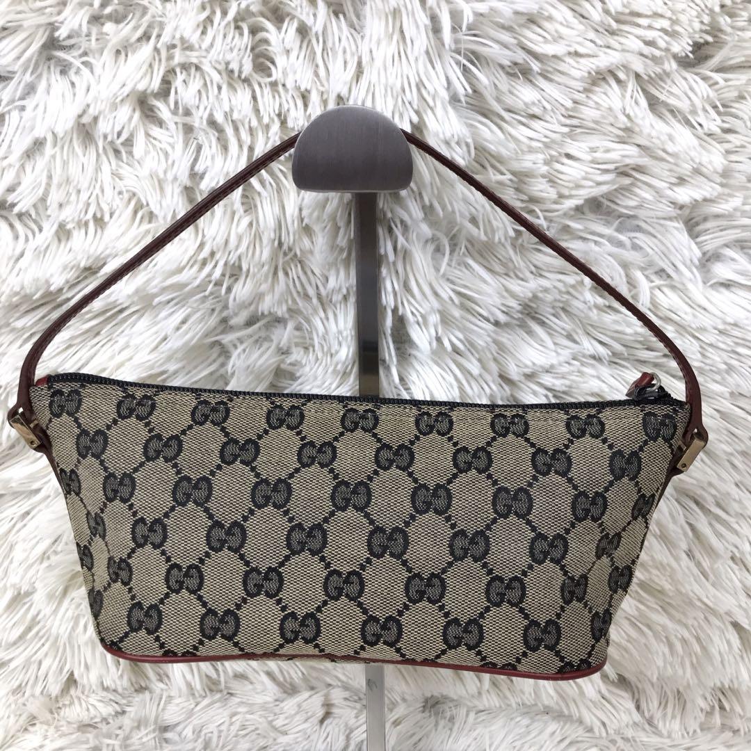 【GUCCI】 GGキャンパス アクセサリーポーチ(中古品)匿名配送 真贋査定済】【極美品】グッチ GGキャンバス アクセサリーポーチ