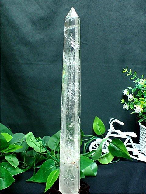 熱販売 333mmAAA級☆天然水晶六角柱 B84B2/190B29A 置物 置物