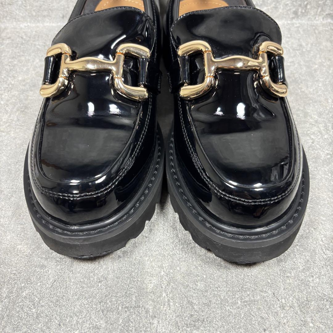 【極美品】DIANA ビットローファー 厚底 エナメル トラックソール 23.5