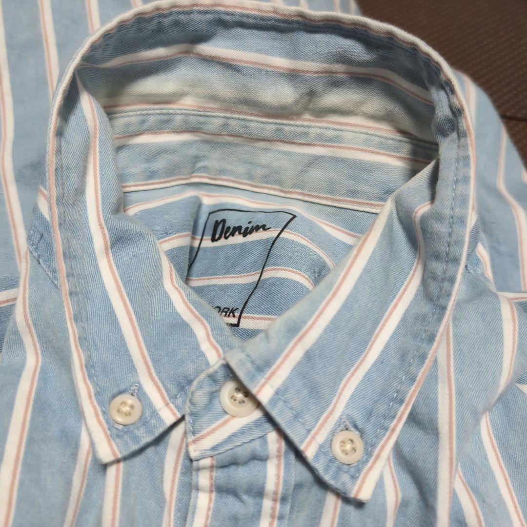 RRL NYCペイント リペア加工 デニム・ウエスタンシャツ インディゴ XL （RRL (ダブルアールエル) デニムウエスタンシャツ 白タグ  インディゴ サイズ:表記無）
