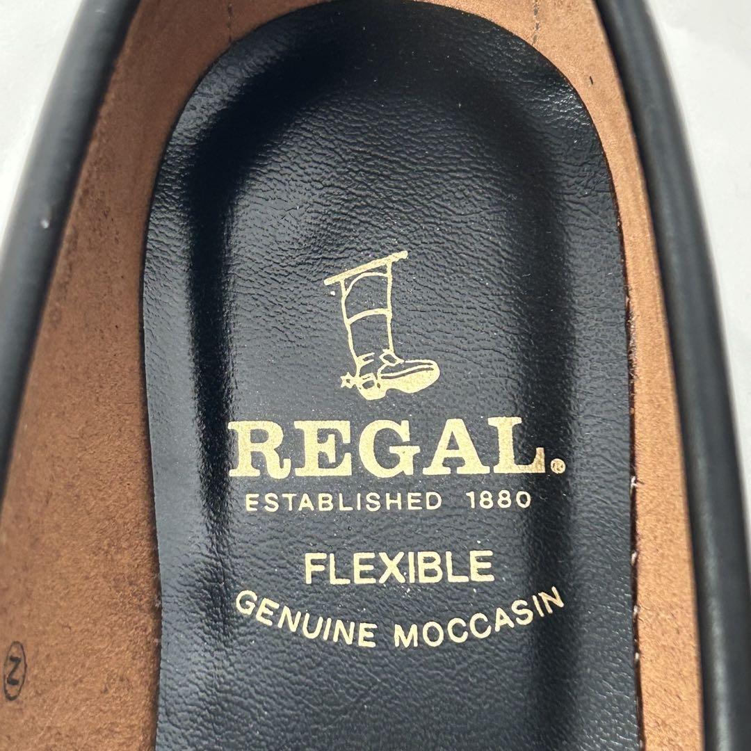 美品 REGAL リーガル コインローファー ブラック【26cm】定番モデル