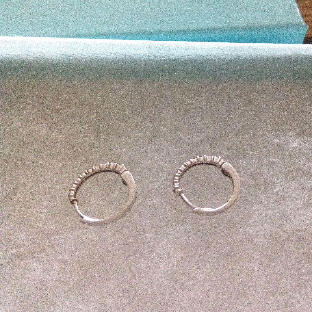 【tnk】K10 ホワイトゴールド 0.2ct ダイヤモンドピアス