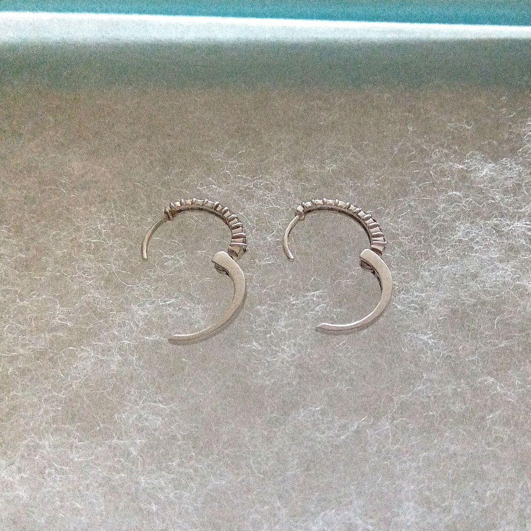 【tnk】K10 ホワイトゴールド 0.2ct ダイヤモンドピアス