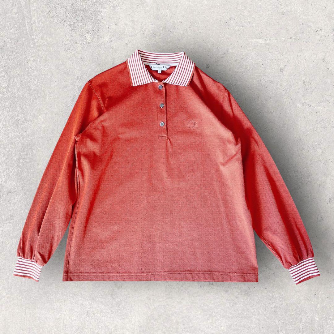 Christian Dior SPORTS ポロシャツ 長袖 オレンジ系 L