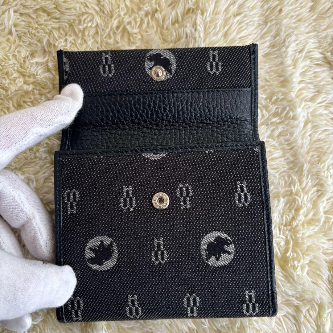 【保障できる】 ハンティングワールド 未使用級✨ ナイロン 三つ折り財布 レザー 小物