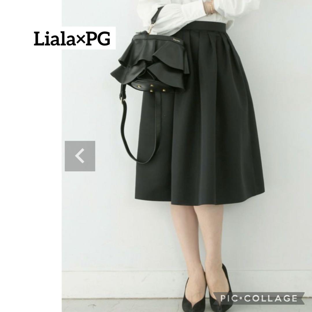 【新品♡即完売】Liala×PG　ロングスカート　フレア　黒　ウエストゴム　M