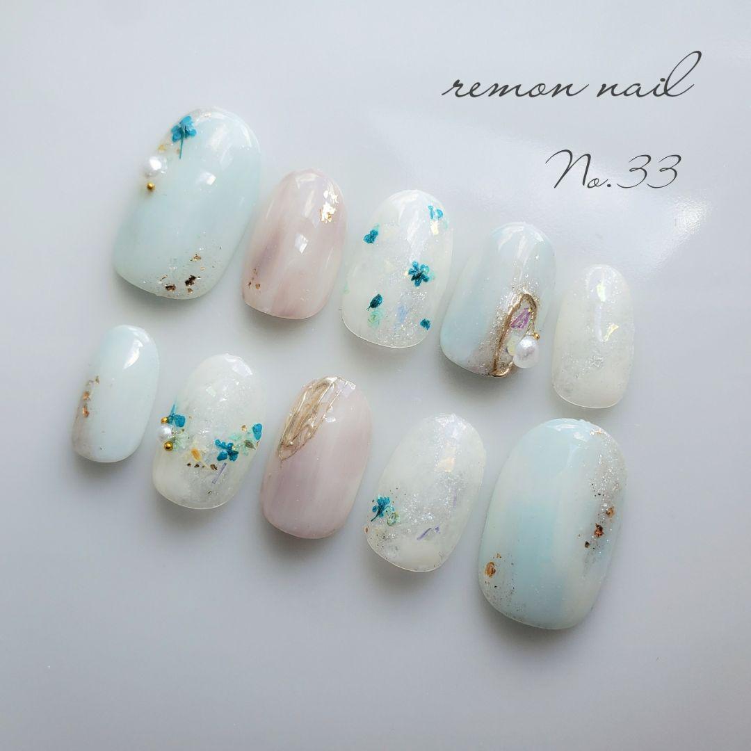 花♥ サイズオーダー ネイルチップ ニュアンスネイル サイズオーダー ネイルチップ デザインネイル