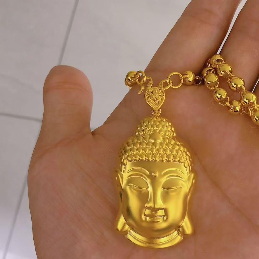 24金の999刻印ペンダント 24K 24金 空心 大仏 頭 ペンダント 足金999刻印入り h - メルカリ