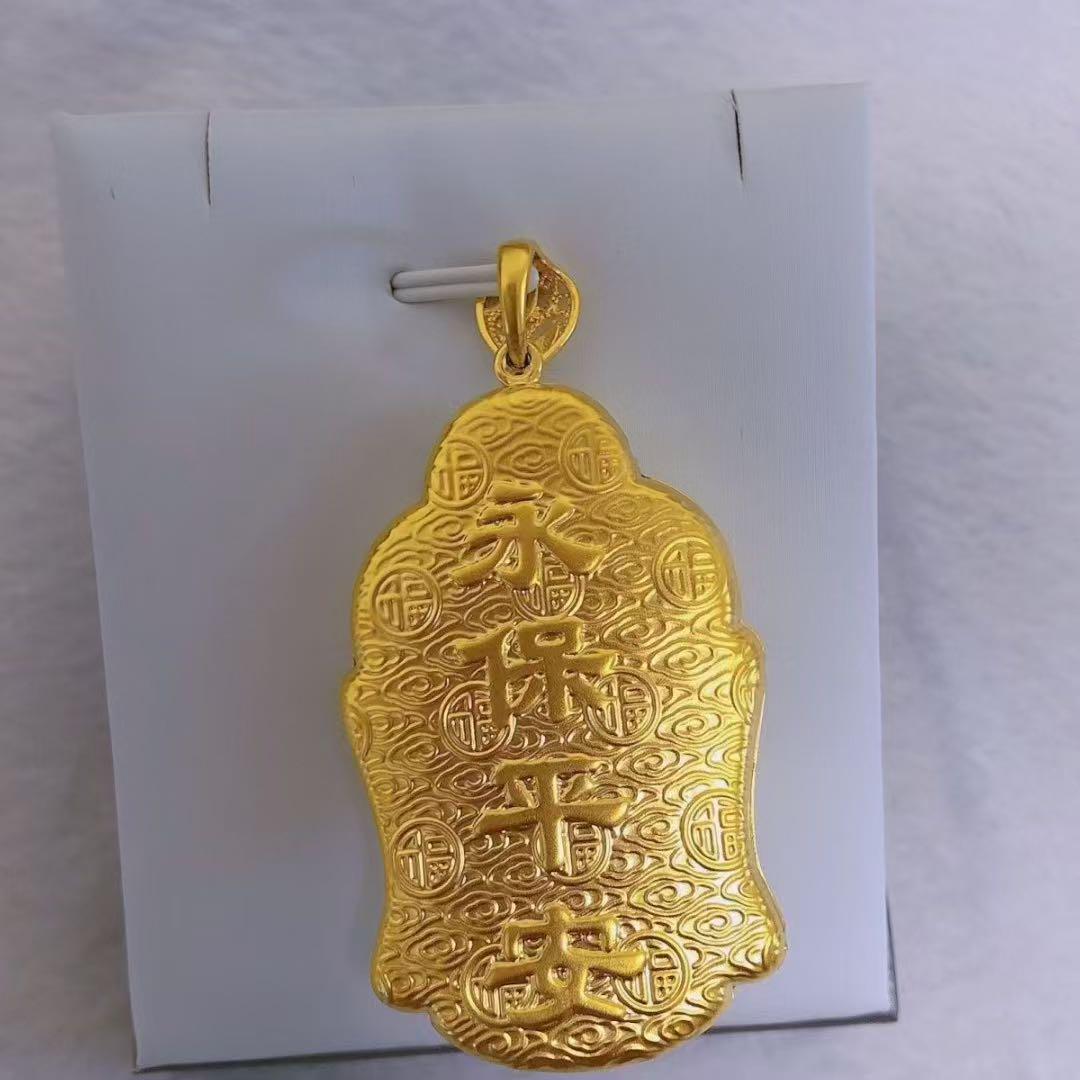 24K 24金 空心 大仏 頭 ペンダント 足金999刻印入り h - メルカリ