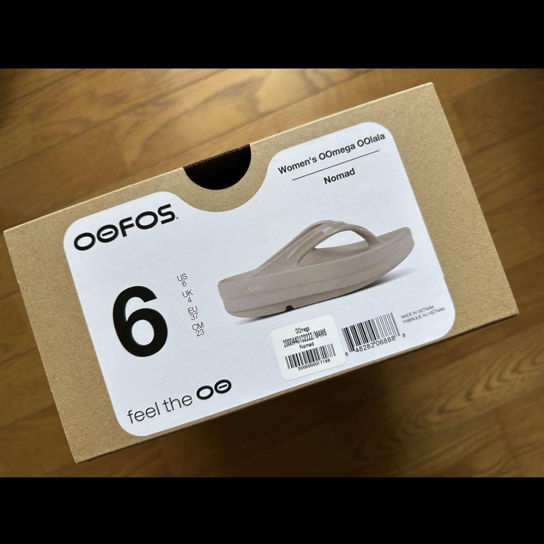公式購入 OOFOS OOmega リカバリーサンダル 23cmノマド ベージュ