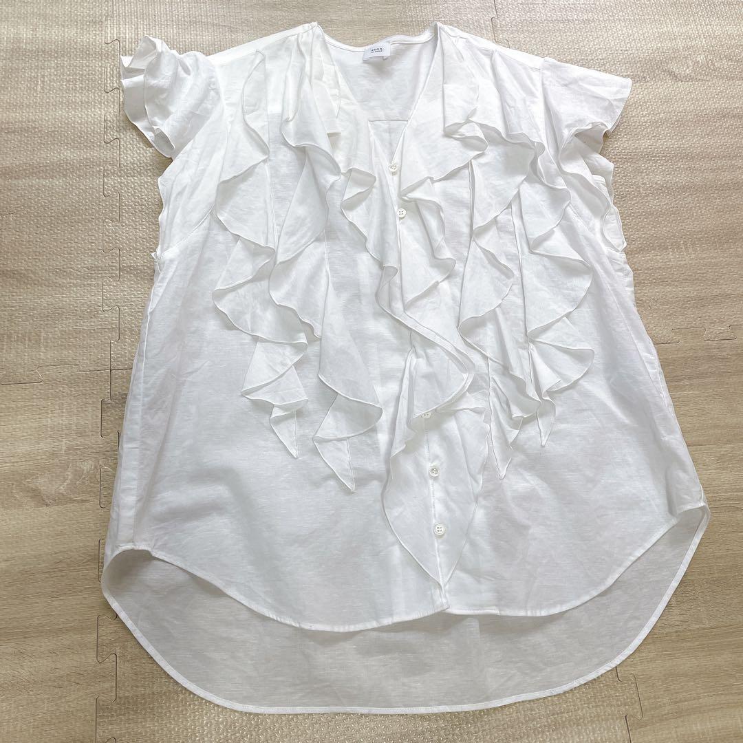 美品⚑ イエナラブークル 完売品 コットンリネン フリルブラウス