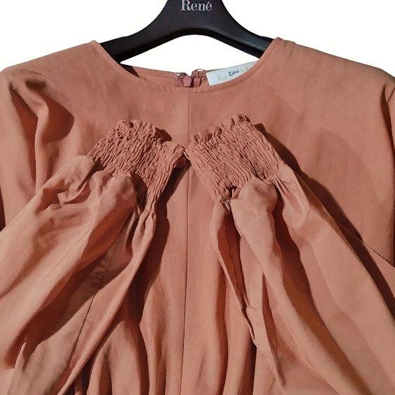 新品 ヒューマンウーマン ロングワンピース M くすみピンク 春夏