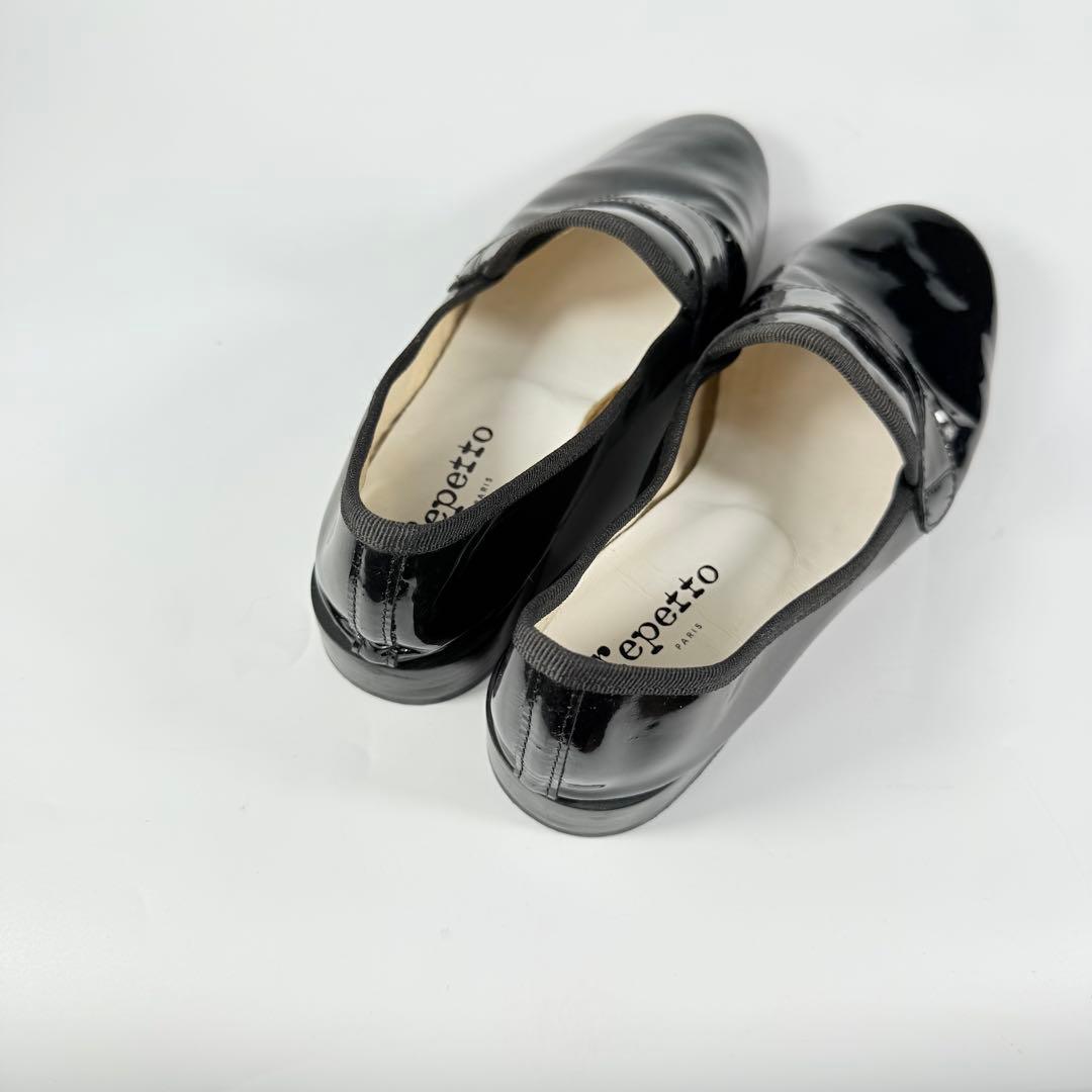 【良品】repetto レペット〈マイケル〉ローファー（37.5）エナメル　黒