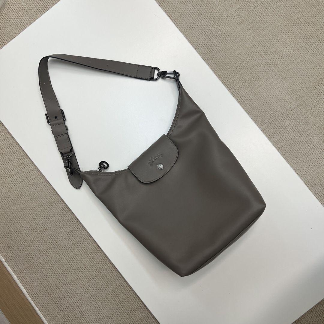 LONGCHAMP ロンシャン HOBO ショルダーバッグ #グレー