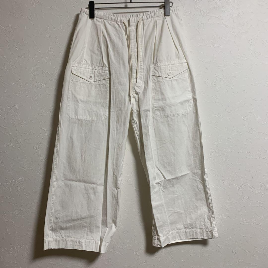 orSlow コットン カーゴパンツ L 白 ワイドパンツ