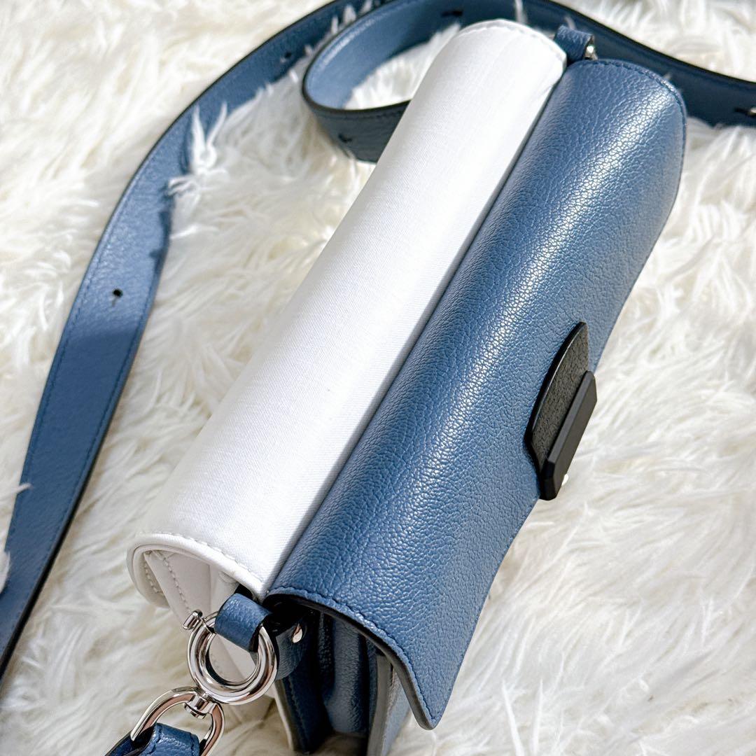 メゾンマルジェラ ニューロック ホリゾンタル レザーショルダーバッグ 2WAY