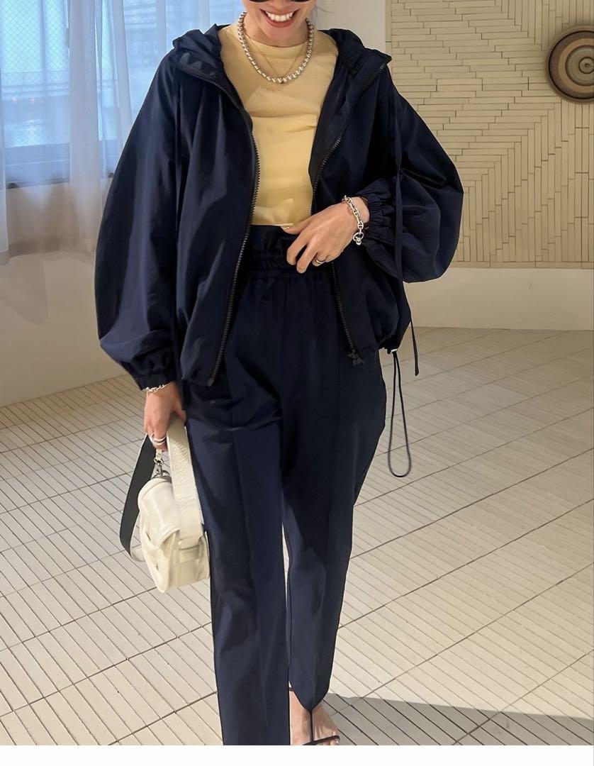 bow.a ボウエー　SUNGARD NYLON HOODIE♡ネイビー