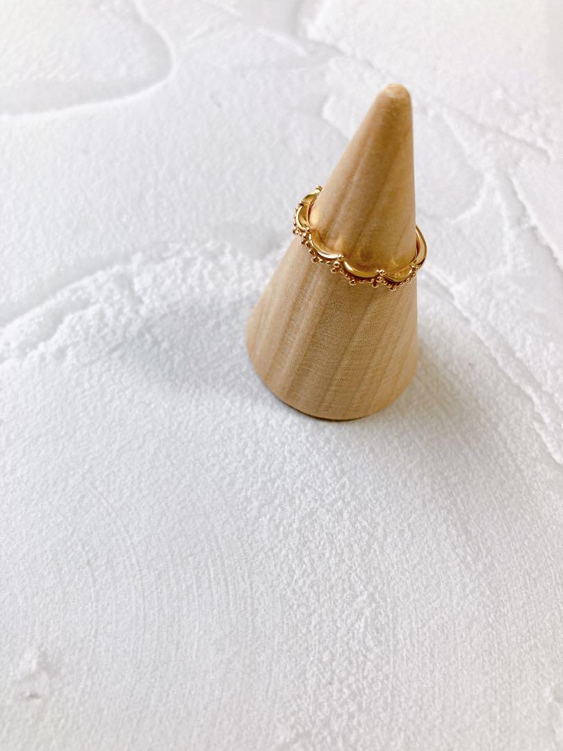 【NOJESS】 Pocket Ring k10スカラップレース リング 9号