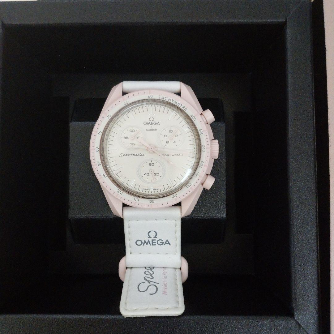 美品 Swatch オメガスウォッチ Mission to Venus ピンク