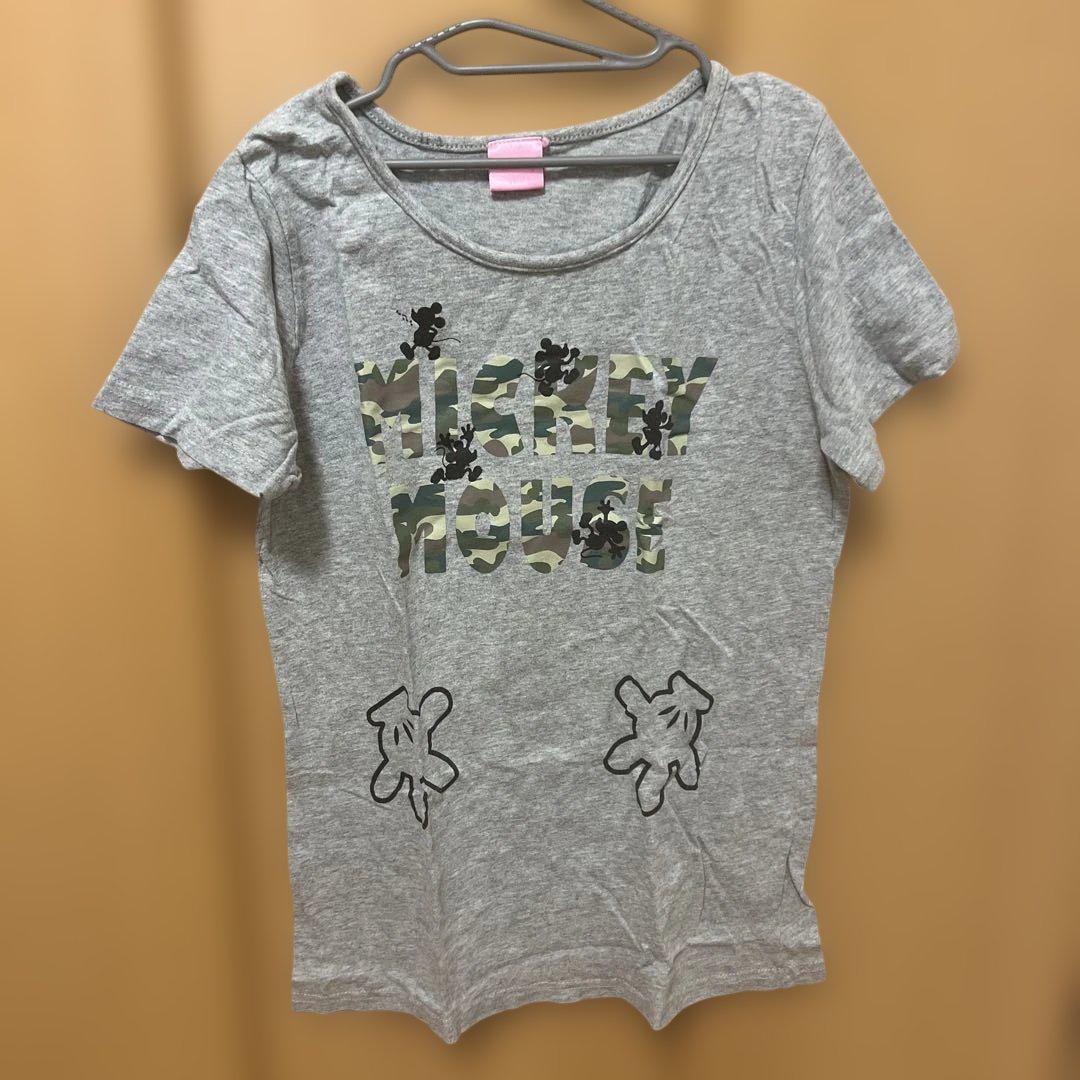 ミッキーマウス 迷彩柄 Tシャツ Lサイズ