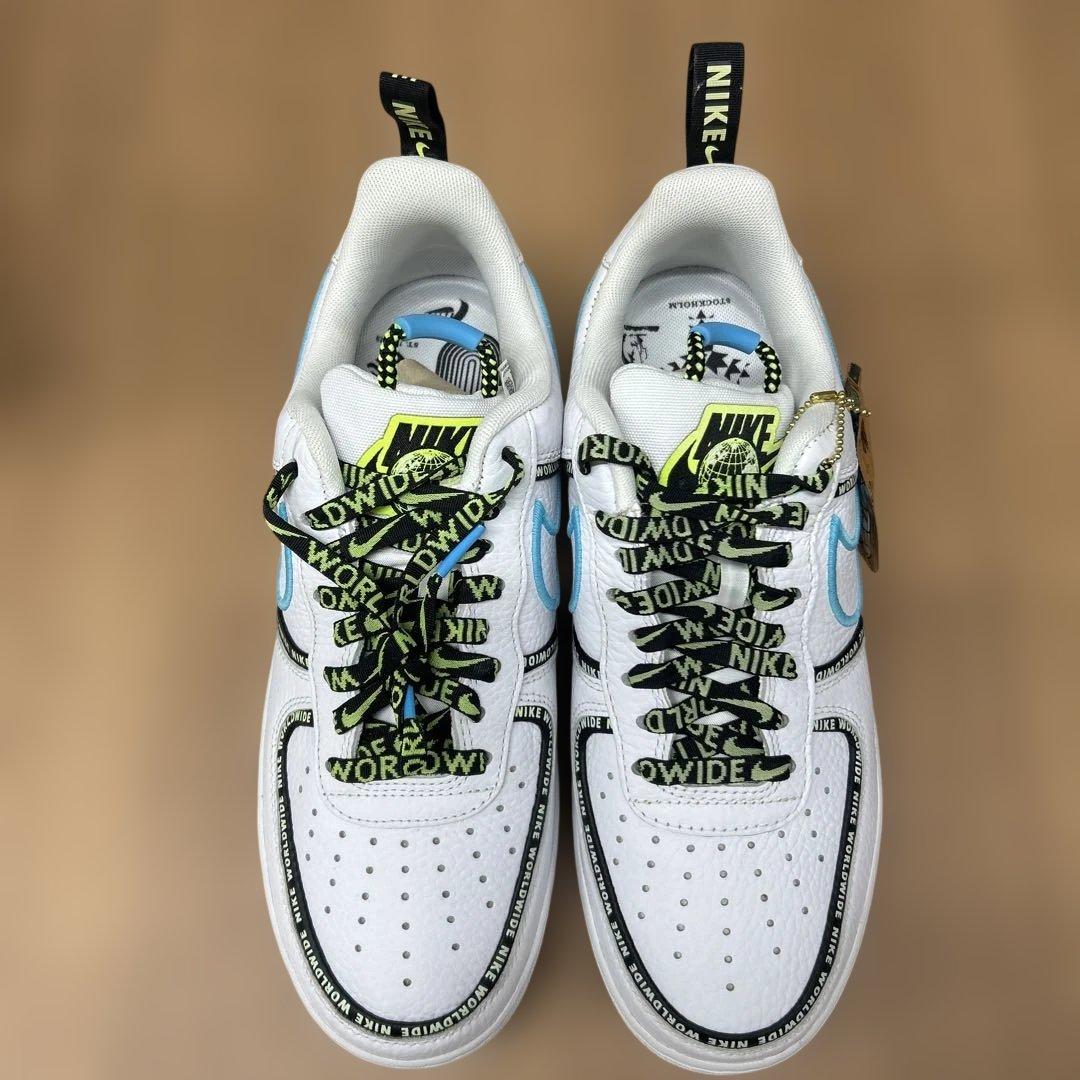 NIKE Air Force 1 サイズ8 ホワイト/ブルー/グリーン（469）