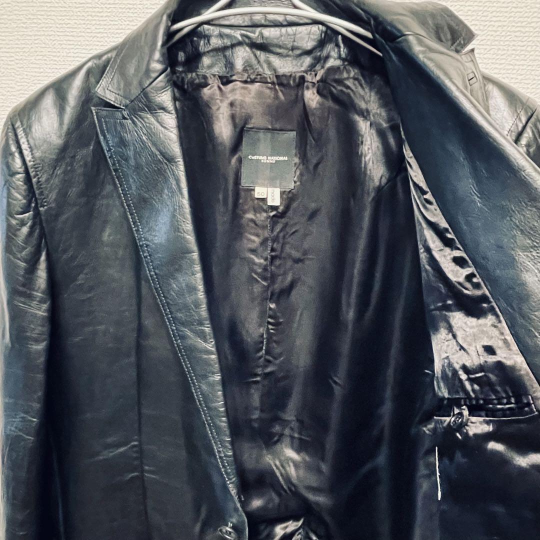 牛本革 メンズ ジャケット コスチュームナショナル Ｌサイズ 美品