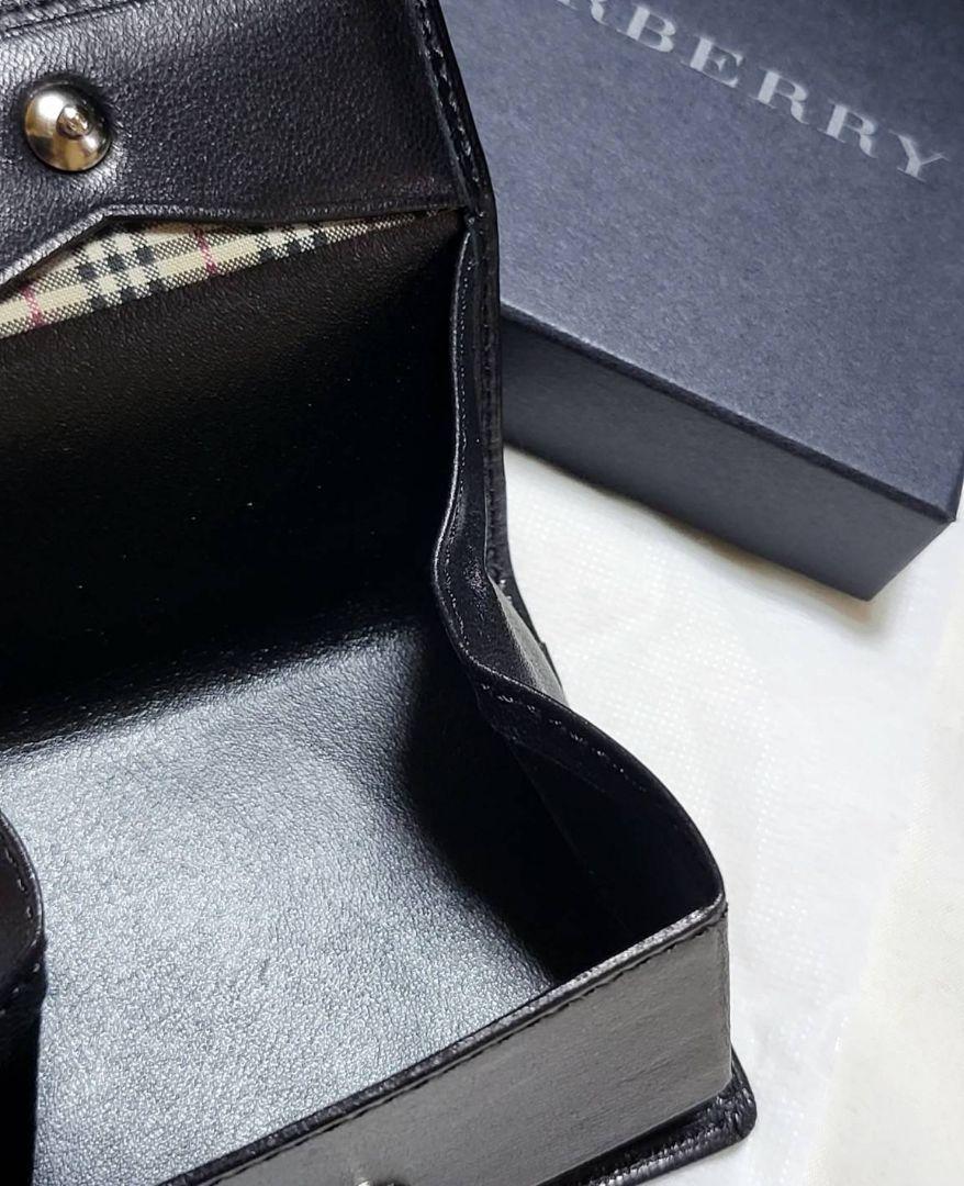 ◆BURBERRY◆【未使用に近い】ロゴ付　コインケース　ラムスキン　保存袋&箱 ◇BURBERRY◇【未使用に近い】ロゴ付 コインケース ラムスキン