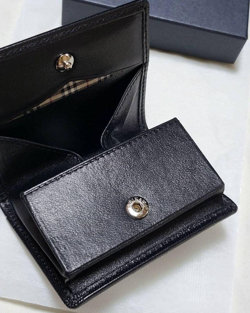 ◆BURBERRY◆【未使用に近い】ロゴ付　コインケース　ラムスキン　保存袋&箱 ◇BURBERRY◇【未使用に近い】ロゴ付 コインケース ラムスキン