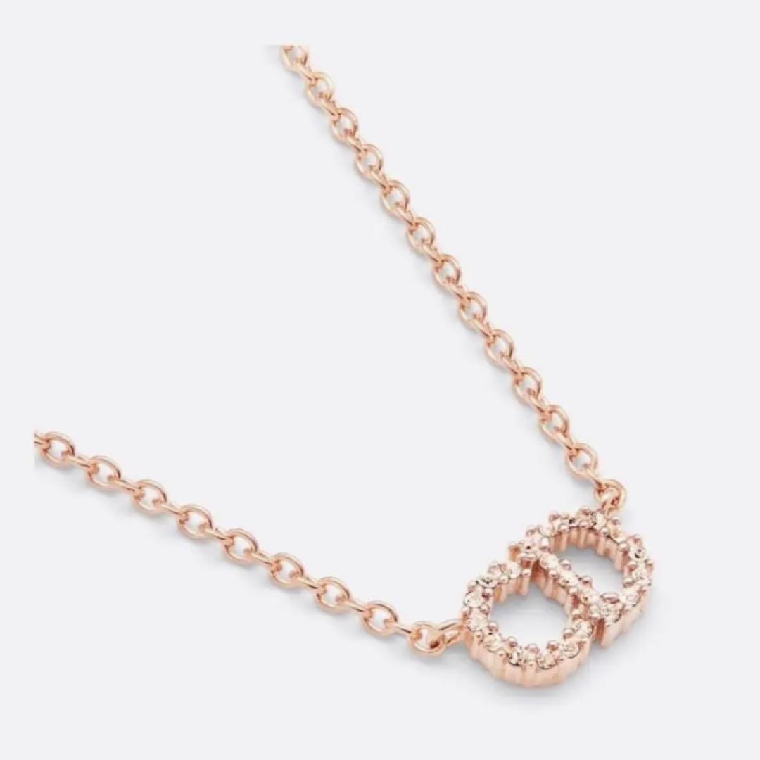 Dior CDロゴネックレス CLAIR D LUNE ネックレスピンクゴールド