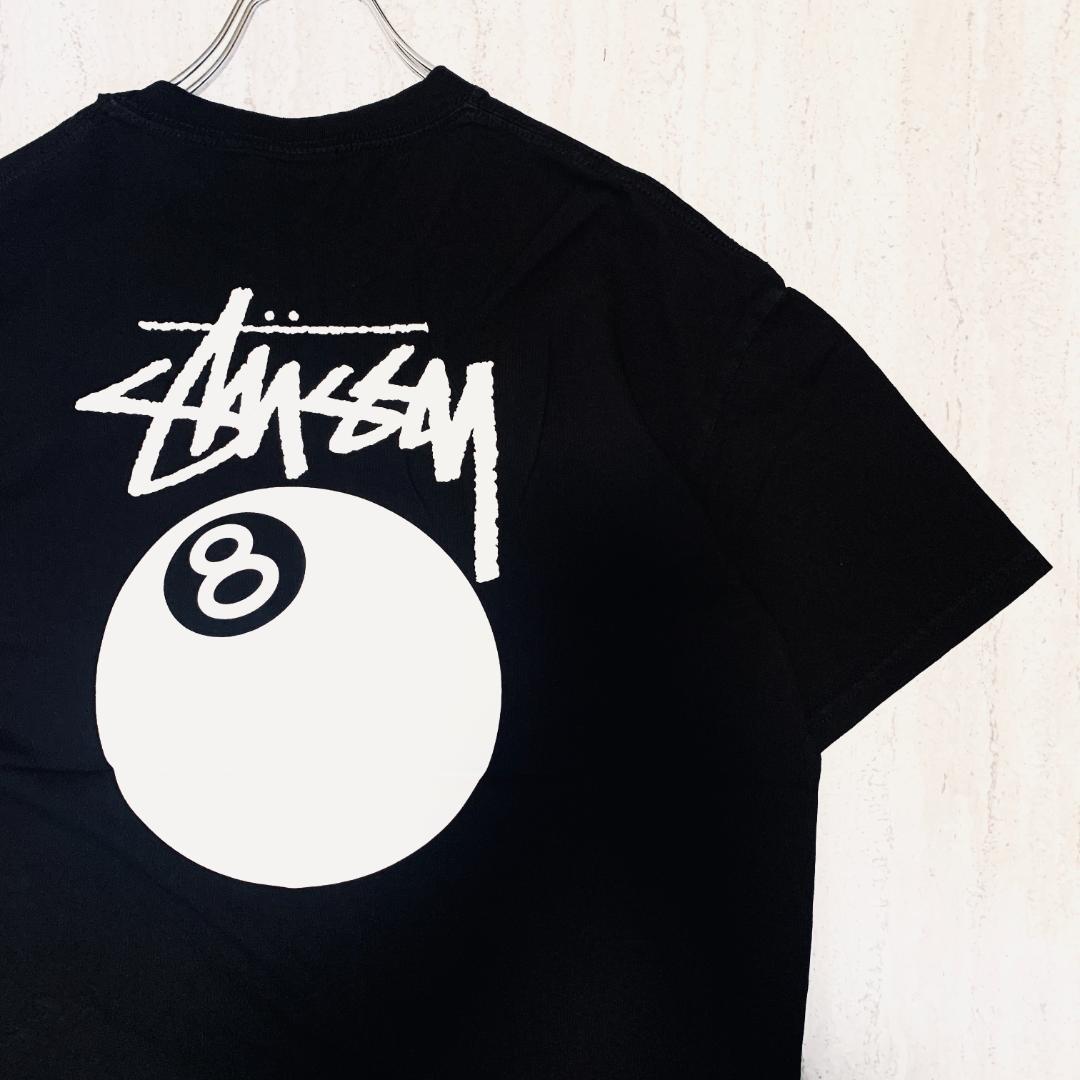 高い品質 ステューシー Stussy 海外限定 Tシャツ M ブラック ロゴ 8