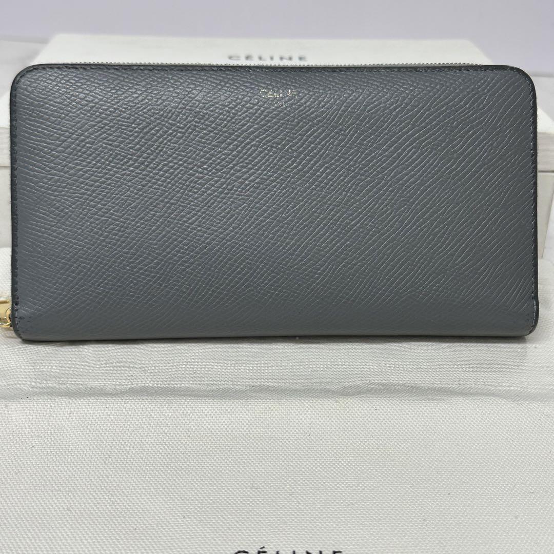 新品同様‼️ セリーヌ　CELINE 財布　長財布　グレイン　ラウンドファスナー