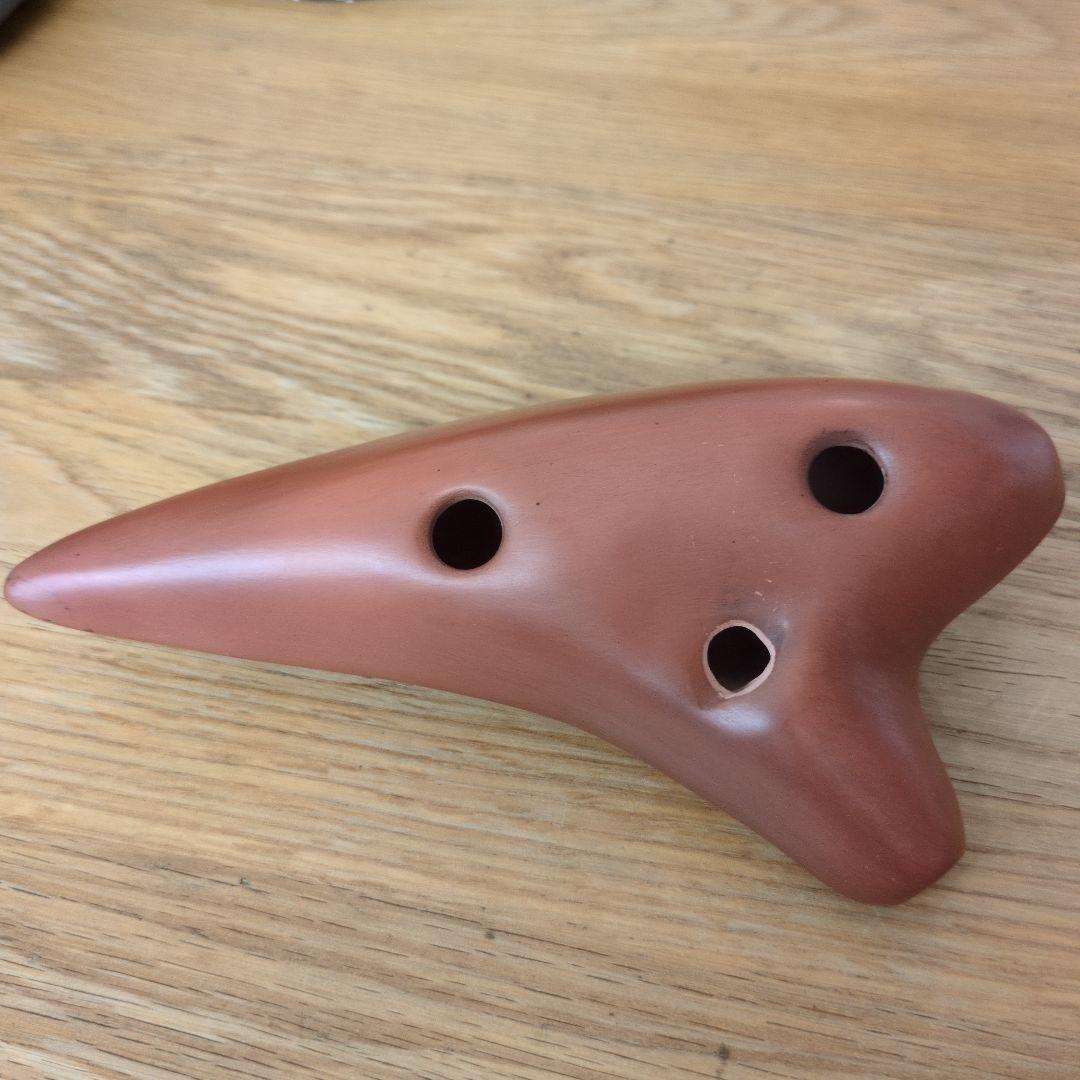 茶色い陶器オカリナ 　新品未使用